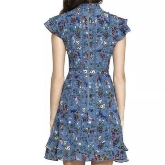 Alice + Olivia Blue Floral Dress - Picture 2 of 7